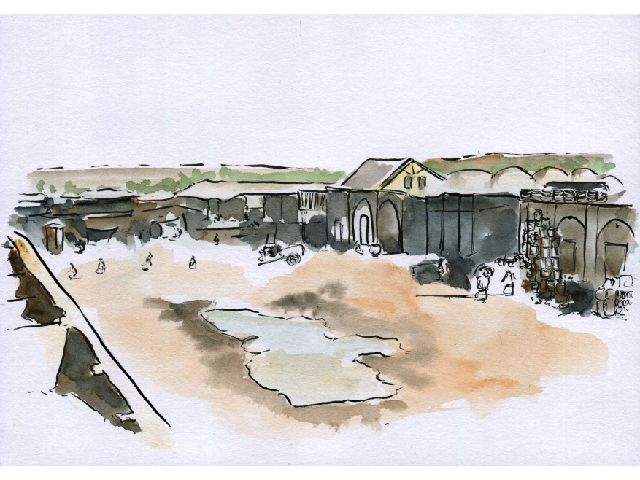 SOUTHERN PART OF ṬIHRÁN WHERE CRIMINALS WERE HANGED AND WHERE MANY BAHÁ’Í MARTYRDOMS TOOK PLACE (MARK X  INDICATES SITE OF SÍYÁH-CHÁL)