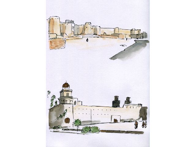 VIEWS OF THE FORT OF NÁRÍN, YAZD 