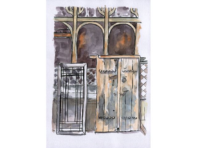 ORIGINAL WINDOW SASH AND DOOR OF THE BÁB’S HOUSE IN SHÍRÁZ