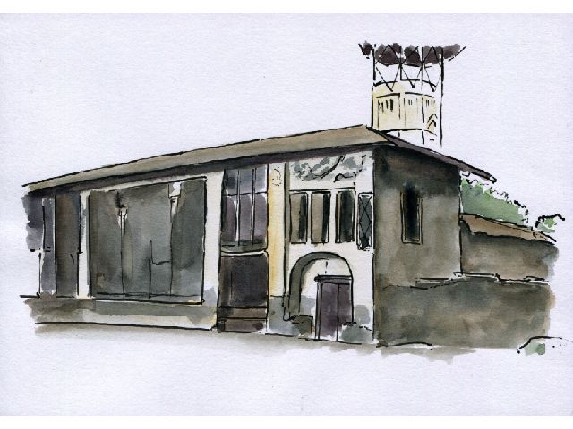 MARK X SHOWS PLACE WHERE OPENING WAS MADE IN THE WALL