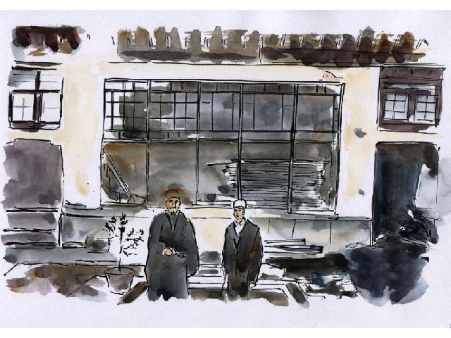 THE HOUSE OCCUPIED BY THE BÁB IN URÚMÍYYIH. THE BÁLÁ-KHÁNIH (UPPER ROOM) MARKED X IS THE ROOM IN WHICH HE STAYED