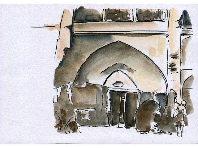 VIEWS OF THE MADRISIH OF MÍRZÁ ZAKÍ, IN BÁRFURÚSH, THE RESTING PLACE OF QUDDÚS