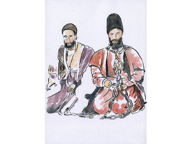 ḤÁJÍ ÍMÁN (MARKED X), ONE OF THE SURVIVORS OF THE STRUGGLE  OF ZANJÁN